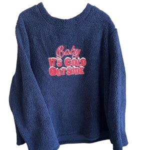 Baby It’s Cold Outside Fleece Outside Fleece Pullover 3X New with Tags